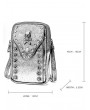 Black Gothic Punk Skull Rivets Outdoor Travel Shoulder Backpack Bag