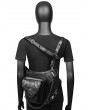 Black Gothic Steampunk Skull Chain Waist Shoulder Messenger Bag