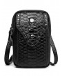 Black Gothic Punk Skull Snake Patterned Outdoor Travel Shoulder Backpack Bag