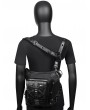 Black Gothic Steampunk Skull Chain Cross-Body Waist Shoulder Messenger Bag