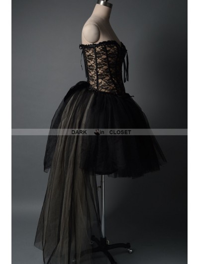 white christmas dresses Filippa Black Burlesque Underbust Corset Dress – brands4allcopy main image 1