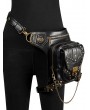 Black Gothic Rivets Motorcycle Chain Waist Shoulder Messenger Bag