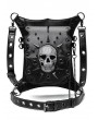 Black Gothic Punk Skull Chain Travel Waist Shoulder Messenger Bag