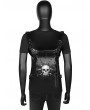 Black Gothic Punk Skull Chain Travel Waist Shoulder Messenger Bag