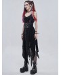 Devil Fashion Black Gothic Punk Rivet Metal Buckle Wide Girdle for Women