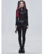 Devil Fashion Black Gothic Punk Tassel Buckle Waistband for Women
