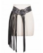 Devil Fashion Black Gothic Punk Tassel Buckle Waistband for Women