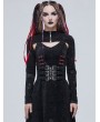 Devil Fashion Black Gothic Patterned Long Sleeve Short Cape for Women
