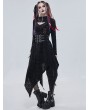 Devil Fashion Black Gothic Patterned Long Sleeve Short Cape for Women