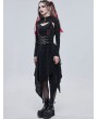 Devil Fashion Black Gothic Patterned Long Sleeve Short Cape for Women