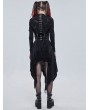 Devil Fashion Black Gothic Patterned Long Sleeve Short Cape for Women