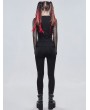 Devil Fashion Black Gothic Punk Patterned Slim Fit Long Leggings for Women