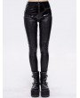 Devil Fashion Black Gothic Punk Slim Long Pants for Women