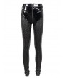 Devil Fashion Black Gothic Punk Slim Long Pants for Women