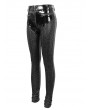 Devil Fashion Black Gothic Punk Slim Long Pants for Women