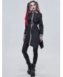 Devil Fashion Black Gothic Daily Wear Long Sleeve Asymmetrical Dress Shirt for Women