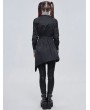 Devil Fashion Black Gothic Daily Wear Long Sleeve Asymmetrical Dress Shirt for Women