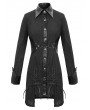 Devil Fashion Black Gothic Punk Metal Long Sleeve Dress Shirt for Women