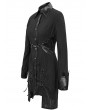 Devil Fashion Black Gothic Punk Metal Long Sleeve Dress Shirt for Women