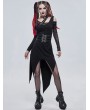 Devil Fashion Black Sexy Gothic Punk Off-the-Shoulder Long Sleeve Irregular Dress