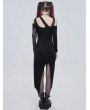 Devil Fashion Black Sexy Gothic Punk Off-the-Shoulder Long Sleeve Irregular Dress
