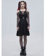 Devil Fashion Black Sexy Gothic Punk Pentagram Off-the-Shoulder Long Sleeve Dress