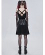 Devil Fashion Black Sexy Gothic Punk Pentagram Off-the-Shoulder Long Sleeve Dress