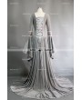 Sliver Velvet Celtic Mediveal Renaissance Dress