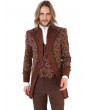 Pentagramme Coffee Retro Gothic Steampunk Brocade Aristocrat Jacket for Men