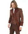 Pentagramme Coffee Retro Gothic Steampunk Brocade Aristocrat Jacket for Men