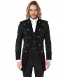 Pentagramme Black Retro Gothic Brocade Aristocrat Jacket for Men