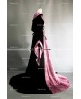 Fancy Purple and Black Velvet Gothic Hooded Medieval Dress