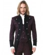 Pentagramme Burgundy Retro Gothic Brocade Aristocrat Jacket for Men