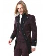 Pentagramme Burgundy Retro Gothic Brocade Aristocrat Jacket for Men