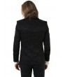 Pentagramme Black Retro Gothic Brocade Short Party Jacket for Men