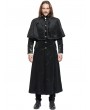 Pentagramme Black Retro Gothic Long Velvet Cape Coat for Men