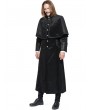 Pentagramme Black Retro Gothic Long Velvet Cape Coat for Men