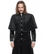 Pentagramme Black Retro Gothic Long Velvet Cape Coat for Men