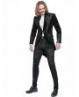 Pentagramme Black Gothic Vintage Velvet Party Tailcoat for Men