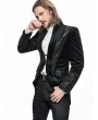 Pentagramme Black Gothic Vintage Velvet Party Tailcoat for Men