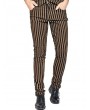 Pentagramme Brown Steampunk Style Striped Trousers for Men