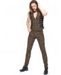 Pentagramme Brown Steampunk Style Striped Trousers for Men