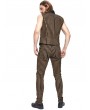 Pentagramme Brown Steampunk Style Striped Trousers for Men