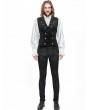 Pentagramme Black Gothic Palace Style Velvet Long Slim Pants for Men