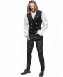 Pentagramme Black Gothic Palace Style Velvet Long Slim Pants for Men