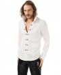 Pentagramme White Gothic Aristocratic Long Sleeve Shirt for Men