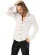 Pentagramme White Gothic Aristocratic Long Sleeve Shirt for Men