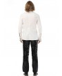 Pentagramme White Gothic Aristocratic Long Sleeve Shirt for Men