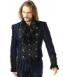 Pentagramme Blue Retro Gothic Striped Short Party Jacket for Men