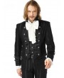 Pentagramme Black Retro Gothic Striped Short Party Jacket for Men